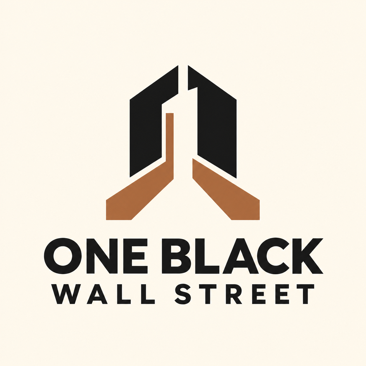 One Black Wall Street logo concept: connected paths forming a gateway